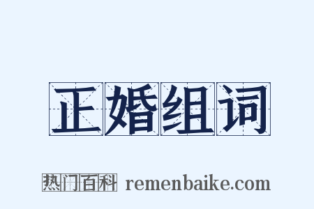 正婚组词是什么意思的图片
